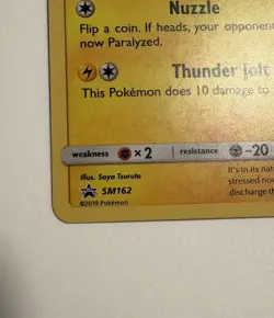 2019 Pokemon Team Up Pikachu Holo Promo #SM162 Black Star Promo Card - Image 2