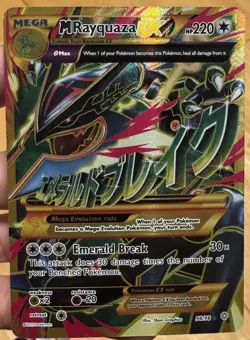 M Rayquaza EX Shiny Full Art Holo Card 98/98 XY-Ancient Origins LP - Image 2