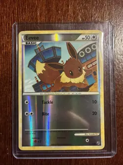 Eevee 47/90 Reverse Holo HGSS Undaunted Pokemon Card - Image 1