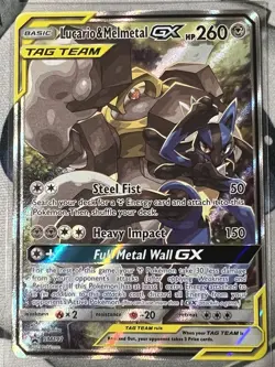 Pokemon TCG Lucario & Melmetal Tag Team GX SM192 Holo Promo Card Sun & Moon - Image 1