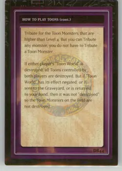 Yu-Gi-Oh! Tip Card #44/50 Exodia Decks 1996 - Image 2