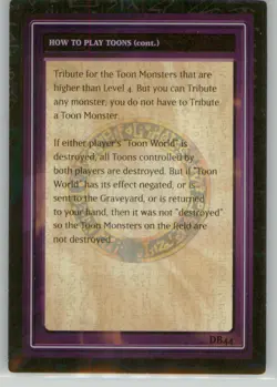 Yu-Gi-Oh! Tip Card #44/50 Exodia Decks 1996 - Image 2