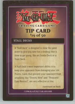 Yu-Gi-Oh! Tip Card #19/50 Exodia Decks 1996 - Image 1