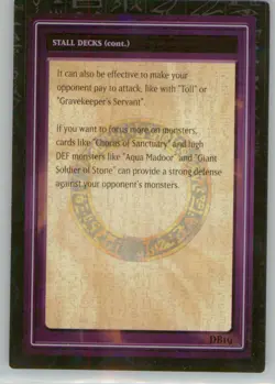 Yu-Gi-Oh! Tip Card #19/50 Exodia Decks 1996 - Image 2