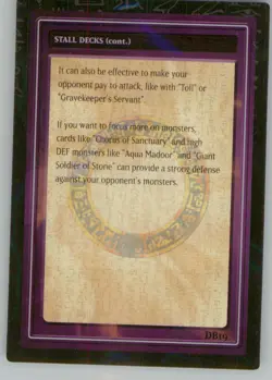 Yu-Gi-Oh! Tip Card #19/50 Exodia Decks 1996 - Image 2