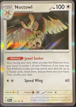 Noctowl 115/142 Sv07: Stellar Crown Holo - Pokemon Card - Image 1