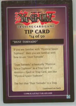 Yu-Gi-Oh! Tip Card #14/50 Exodia Decks 1996 - Image 1