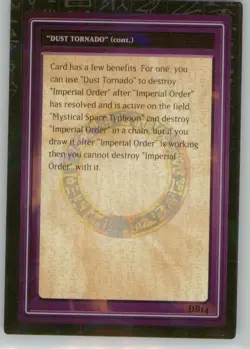 Yu-Gi-Oh! Tip Card #14/50 Exodia Decks 1996 - Image 2
