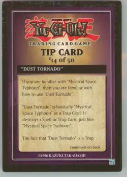 Yu-Gi-Oh! Tip Card #14/50 Exodia Decks 1996 - Image 1