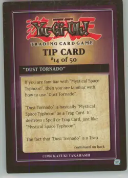 Yu-Gi-Oh! Tip Card #14/50 Exodia Decks 1996 - Image 1