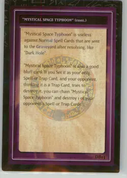 Yu-Gi-Oh! Tip Card #13/50 Exodia Decks 1996 - Image 2