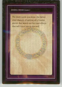 Yu-Gi-Oh! Tip Card #6/50 Exodia Decks 1996 - Image 2