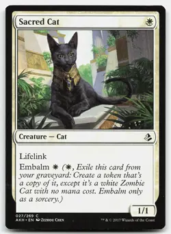 MTG Sacred Cat C Amonkhet 27 LP - Image 1
