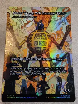 Master Weaver, Web Protector - #32 Foil Borderless - Spider Man - Mtg - Image 1