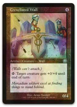 Crenellated Wall #290 (Foil) (LP) Mercadian Masques MMQ Magic MTG - Image 1