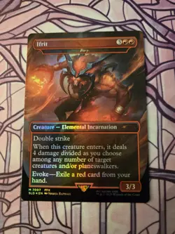 MTG Ifrit as Fury Rainbow Foil #7007 Secret Lair Drop Final Fantasy NM - Image 1