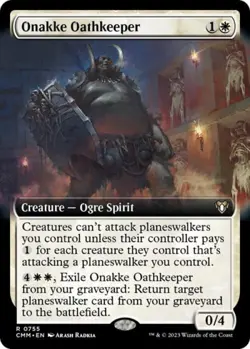 Onakke Oathkeeper (Extended Art) - Light Play MTG Commander Masters - Image 1