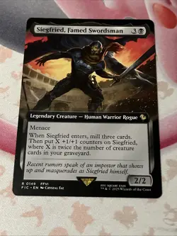 Siegfried, Famed Swordsman (Extended Art) Final Fantasy Regular MTG Magic MINT!! - Image 1