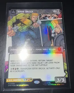 MTG x Spider-Man Venom, Lethal Protector / Eddie Brock 0224 - Borderless FOIL - Image 3