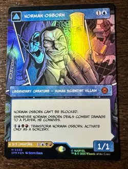 NORMAN OSBORN GREEN GOBLIN Borderless Foil - Spider-Man MTG Magic - Image 1