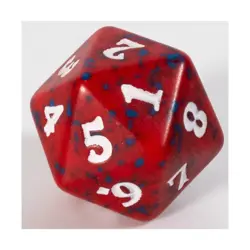 WOTC MTG Spindown d20 Life Counters Throne of Eldraine - Red & Blue w/White NM - Image 1