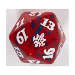 WOTC MTG Spindown d20 Life Counters Throne of Eldraine - Red & Blue w/White NM - Image 2