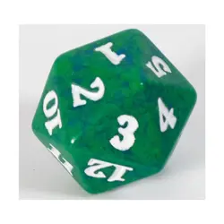WOTC MTG Spindown d20 Life Counter Throne of Eldraine - Green & Blue w/Whi NM - Image 1