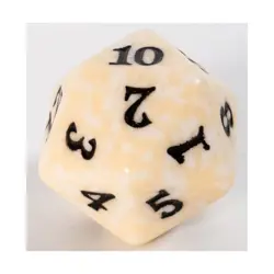 WOTC MTG Spindown d20 Life Counter Throne of Eldraine - White & Ivory w/Bl NM - Image 1