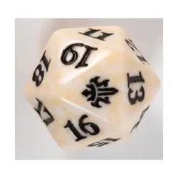 WOTC MTG Spindown d20 Life Counter Throne of Eldraine - White & Ivory w/Bl NM - Image 2