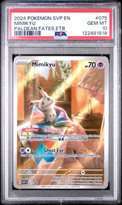 2024 POKEMON SVP EN-SV BLACK STAR PROMO #075 MIMIKYU PSA 10 - Image 1