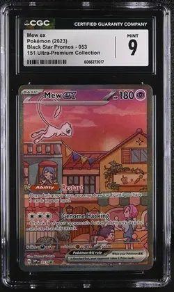 Mew ex Pokemon (2023) Black Star Promos - 053 151 Ultra-Premium Collection CGC 9 - Image 1