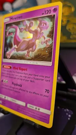 HOLO Mewtwo Foil Black Star Promo SM214 Pokemon Sun and Moon Hidden Fates - NM - Image 2