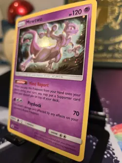HOLO Mewtwo Foil Black Star Promo SM214 Pokemon Sun and Moon Hidden Fates - NM - Image 4