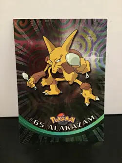 1999 Pokemon Topps Foil Alakazam #65 TV Animation Edition - Image 1