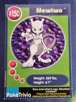 Mewtwo #150 Burger King Mewtwo Strikes Back PokeTrivia 1999 Pokemon -NM- - Image 1