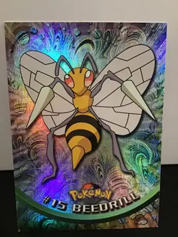 1999 Topps Pokemon TV Animation Edition #15 Beedrill Foil - Image 1