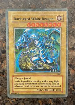 Dark-eyed White Dragon - 394 Fake Yugioh TCG for collectors, Novelty. Ex/NM - Image 1