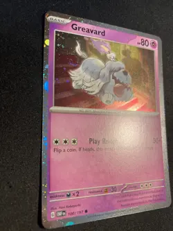 Pokemon Card - Greavard - (Cosmos Holo) 100/197 Holo - NM - Image 3