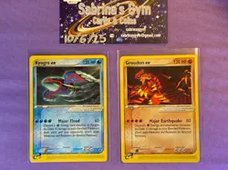 Kyogre Groudon Ex 001 002 Nintendo Promo Rare Pokemon Cards - Image 1