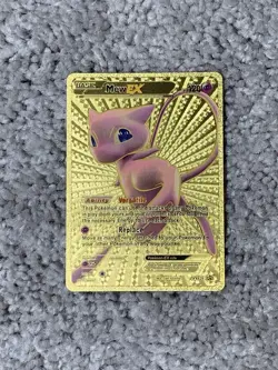 Pokemon Mew EX HP120 XY126 Blackstar Promo Gold Foil Fan Art Card - Image 1