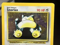1999 Vintage Pokemon Card Rare Holo SNORLAX No Symbol Error Jungle 11/64 - Image 2