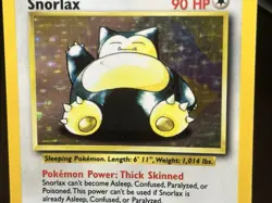 1999 Vintage Pokemon Card Rare Holo SNORLAX No Symbol Error Jungle 11/64 - Image 4