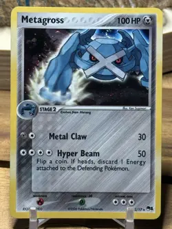 Metagross 2/17 Holo Rare POP Series 1 Pokemon Card * Light Play SWIRL - Image 1