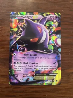 Pokemon Card Gengar EX 34/119 XY-Phantom Forces Holo Rare Full Art LP/MP - Image 1