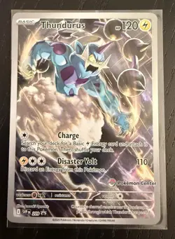 Black Bolt Thundurus SV209 Holo Pokemon Center Stamped Promo Card NM - Image 1