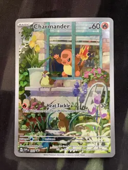 Charmander 44 SV Black Star Promo Pokemon Card Full Art Fire Type Gen1 - Image 1