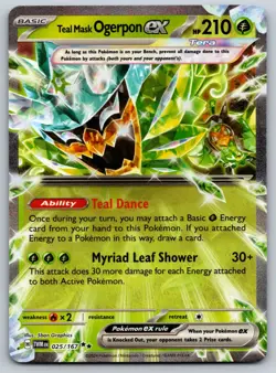 Teal Mask Ogerpon ex - 025/167 SV06: Twilight Masquerade NM Pokemon Card TCG - Image 1