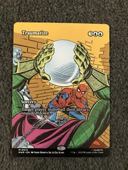 Magic The Gathering MTG - Traumatize (Borderless) - Marvel Universe Spider-Man - Image 1