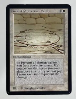 Circle Of Protectiom: White Alpha Near Mint NM MTG Magic The Gathering - Image 1