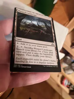 Warped Landscape Shadows over Innistrad miscut off center error misprint - Image 1